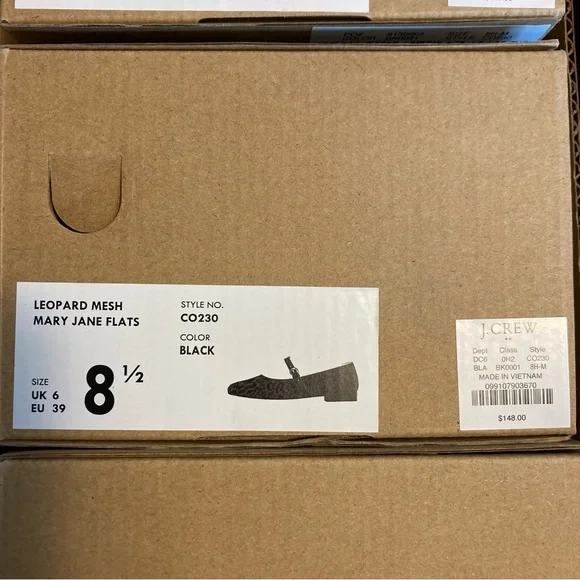 J. Crew Factory Black Leopard mesh Mary Jane flats - Picture 13 of 13